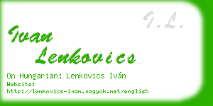 ivan lenkovics business card