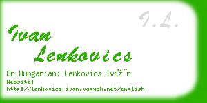 ivan lenkovics business card